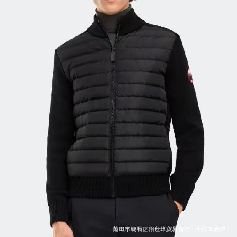 Men's Goose down Knit Jacket with Full Zipper, Lightweight down Knit Jacket, Canadian Style Thin Coat 6830m Men's Goose down Knit Jacket with Full Zipper, Lightweight down Knit Jacket, Canadian Style Thin Coat 6830m