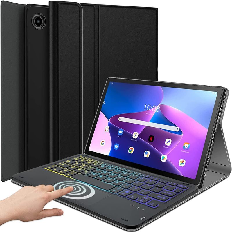 Lenovo Tab 10.1 2025タブレットワイヤレスbluetoothキーボードレザーカバーはLenovo 10.1ケースに適用されます|undefined