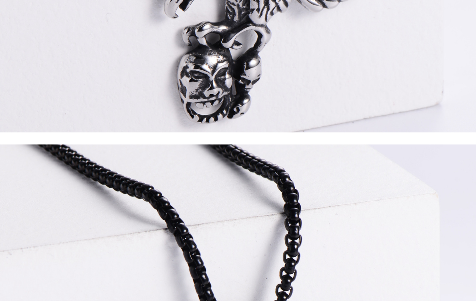 18g Weight 18K Gold Plated Plating Material 304 Stainless Steel Chain Material 304 Stainless Steel Material Animal Pattern Men'S Gender Retro Style Retro Animal 304 Stainless Steel 18K Gold Plated Men'S 10