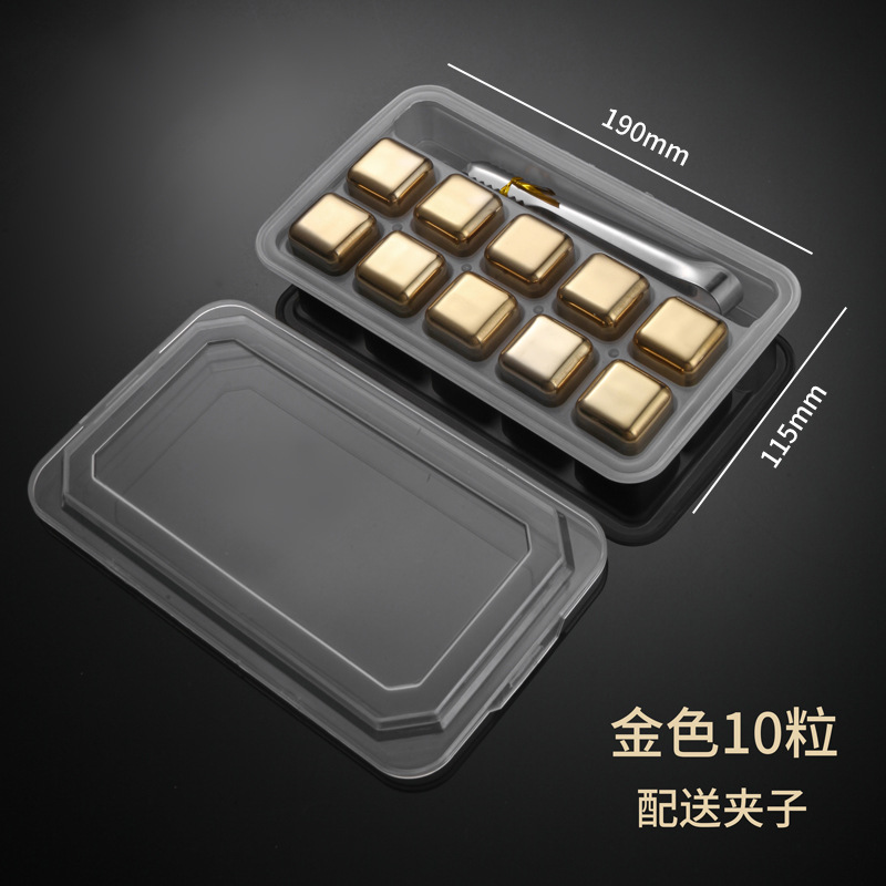 Золотые десять таблеток с коробкой с зажимом
