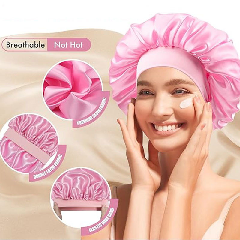Transfronterizo Amazon seda elástica gorra de dormir gorra de belleza gorra image 3