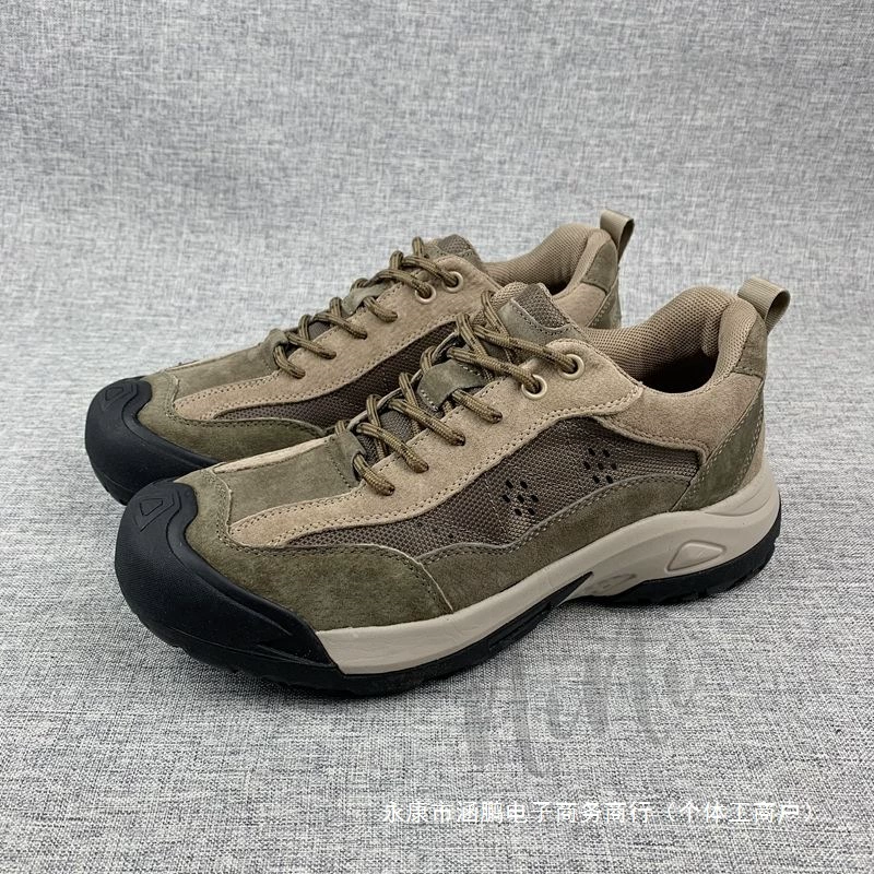 Итальянские оригинальные мужские туфли из натуральной кожи, уличные кроссовки для бега по пересеченной местности с защитой от столкновений и скольжения, походные туфли на мягкой подошве с амортизацией и отскоком.