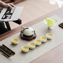 德化功夫旅行茶具套装定窑陶瓷西施壶便携包茶具套装创意礼品批发