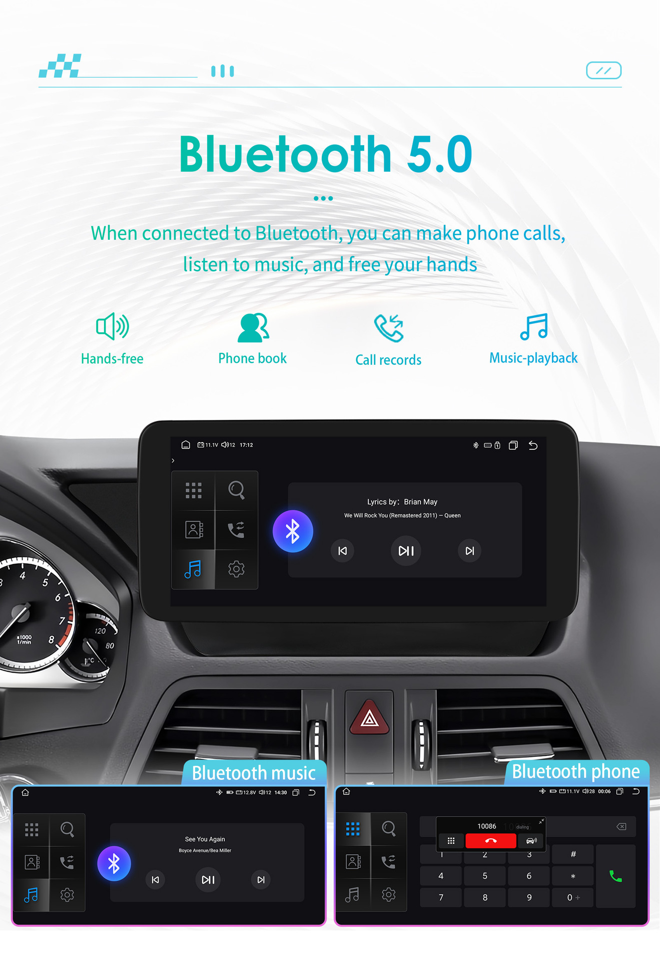 Suitable for 09-12 Mercedes-Benz E-Class C207 W207 A207 Android large screen central control car machine navigation carplay