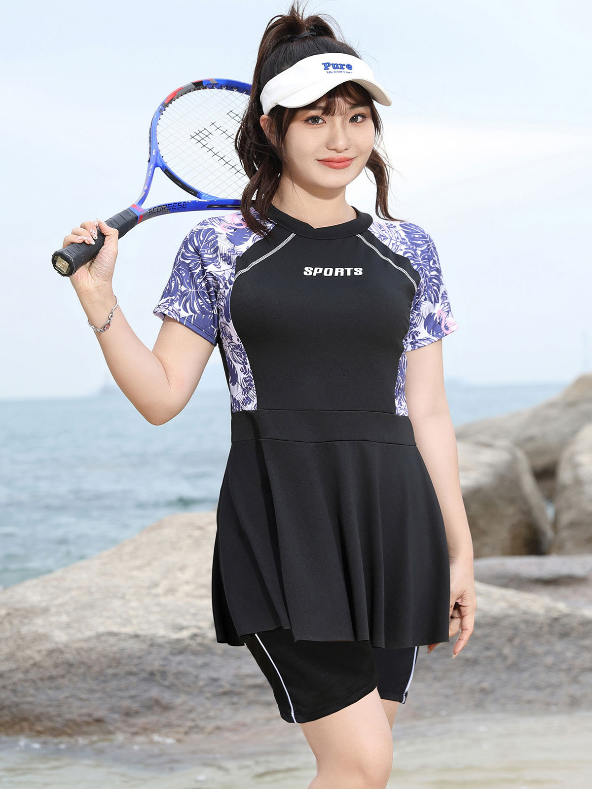 Parque acuático trajes de baño para mujeres 180 kg nuevos conservadores estudiantes de tamaño grande gordo m pantalones de quintiles niñas termales trajes de baño unidos