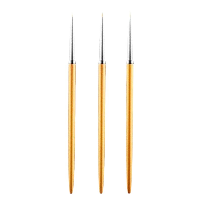 Nail art tools metal rod painting flower line painting pen gold nail pen suit pull pen 3 Pack wholesale