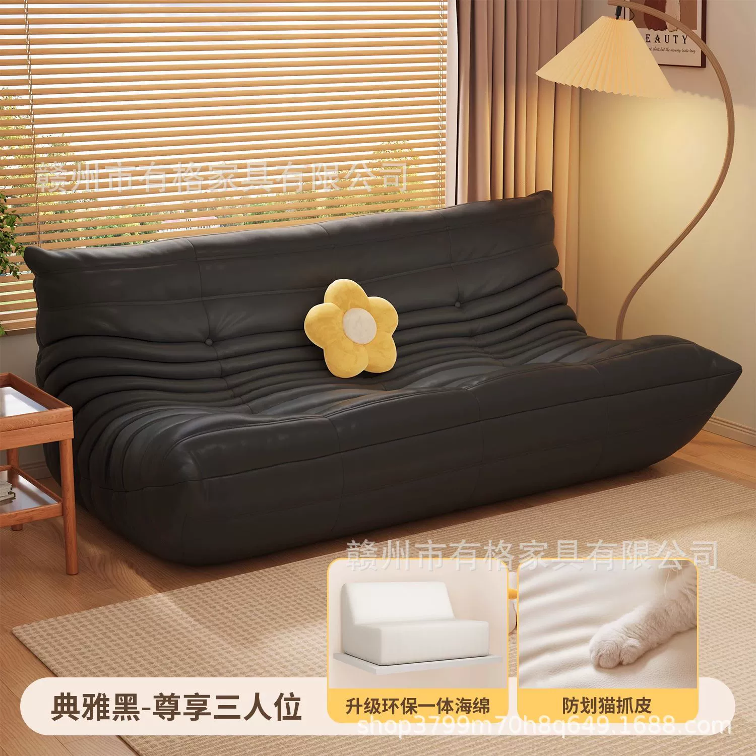 Sofa modern minimalist sponge sofa, cloth upholstery, storage system, multi-size (single–three-seater)