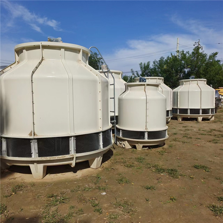 销售二手圆形凉水塔 100吨化工冷却塔 玻璃钢冷却塔回收