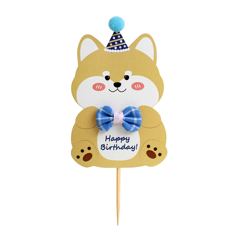 The Year of the Tiger Cake Decoration Cartoon Little Tiger Cup Plug -in Tiger Baby Birthday Party Hat Animals Account