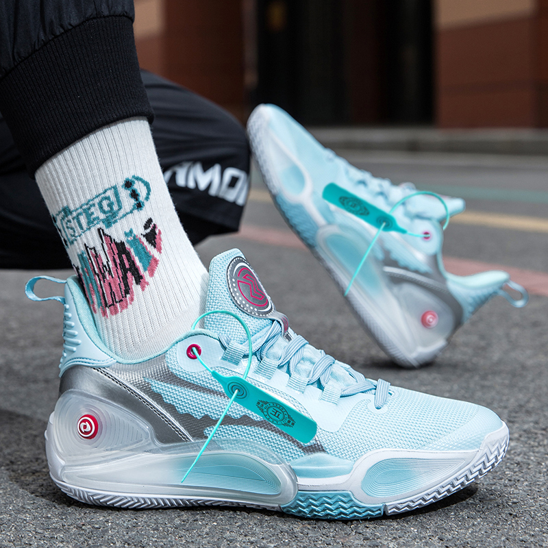 Blitz 9 Basketball Shoes Men's Spring New Low-Top Men's Shoes Shock-Absorbing Sports Shoes Big Children's Friction Sound Sneakers