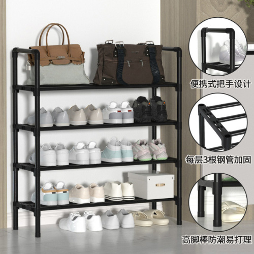 Simple shoe rack for dormitory, home use, door entryway, multi-layer small size for rental room, indoor storage and reinforcement, 2024 new factory model