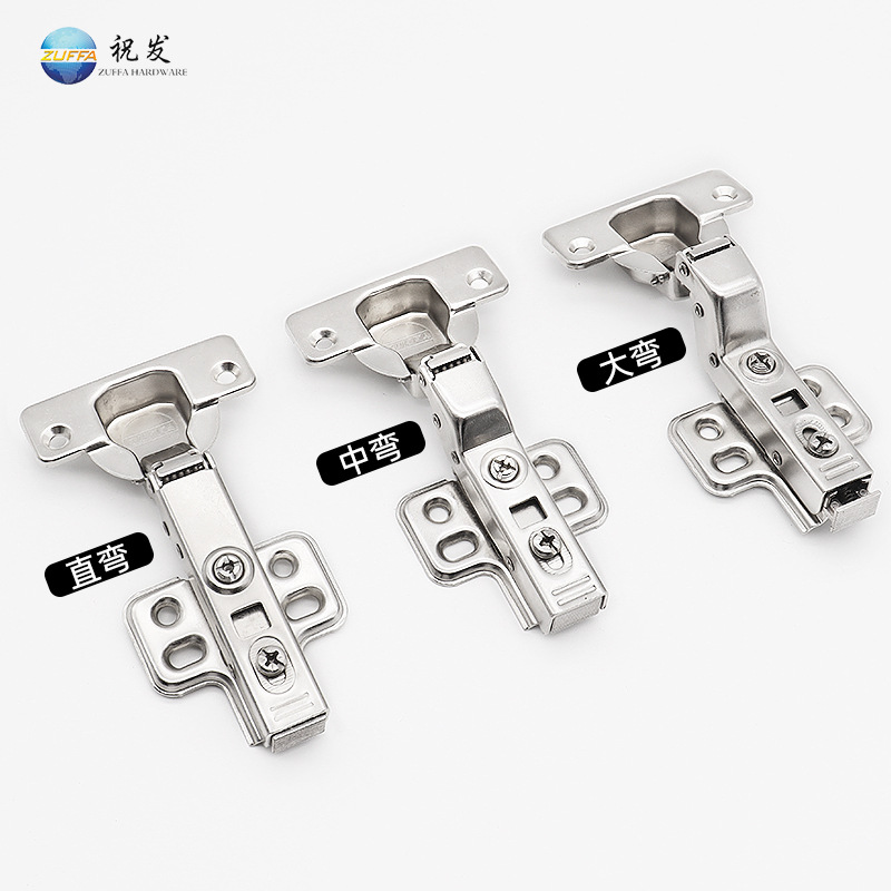 Bathroom cabinet door hinge with straight arm, hydraulic silent, detachable, foldable, cushioned hinge, 35 cups, compatible with damper