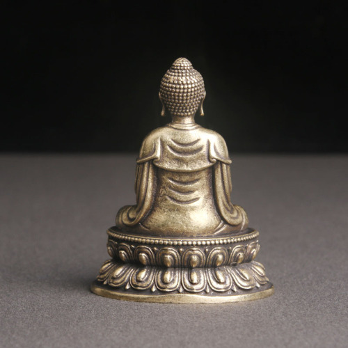 Retro pure brass Medicine Buddha bronze statue desktop ornaments religious worship statues handicrafts collection old copper wholesale