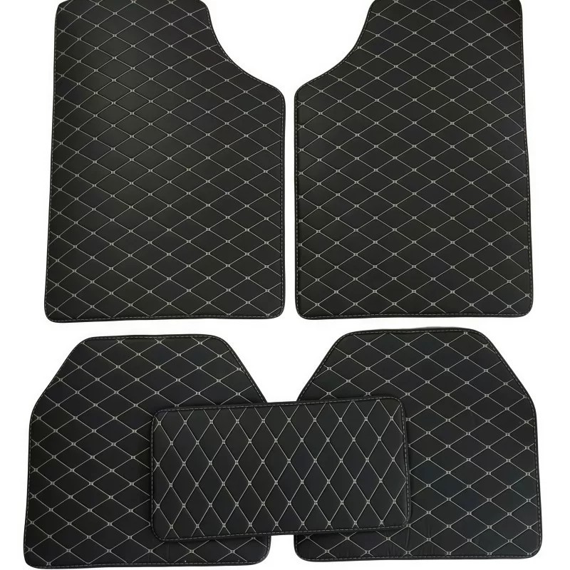 Amazon universal car floor mats five-piece set in leather style, cross-border manufacturer wholesale, dropshipping, foreign trade floor mats