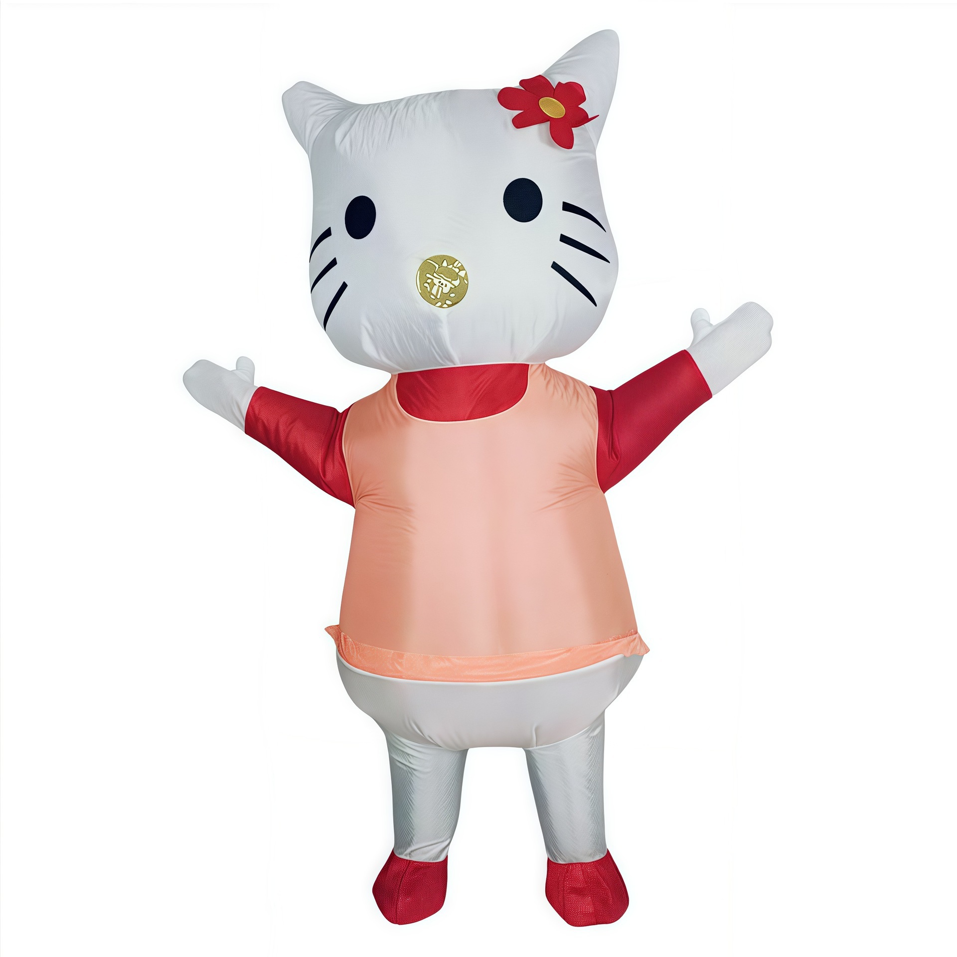 Cartoon transfronterizo nuevo Hellokitty gato ropa inflable personalizada cos lindo extraño juego de ropa inflable lote