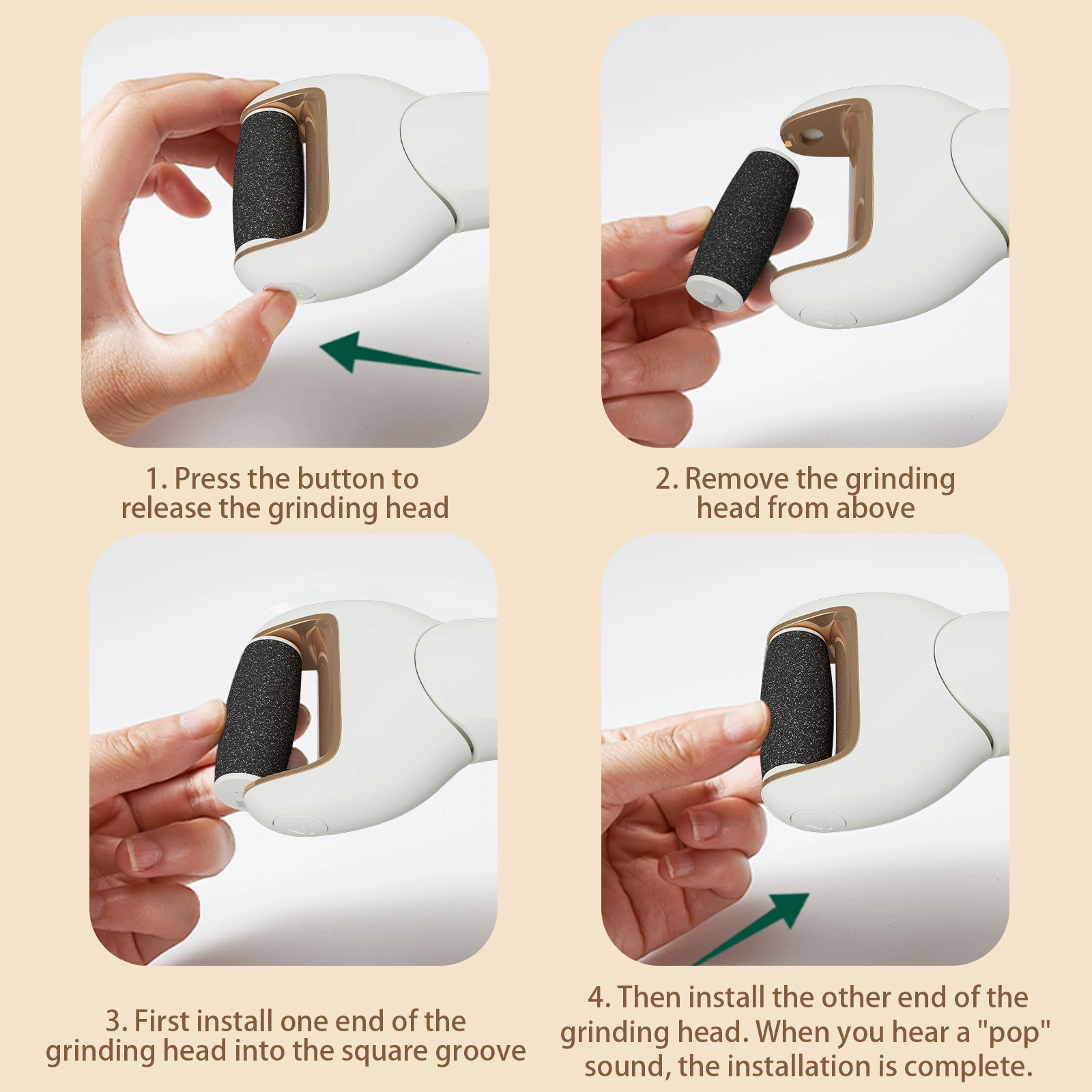 2024 новый футбольный шлифовальный электрический мощный полнотелый водоочиститель для удаления мозолей артефактов кератинокопия