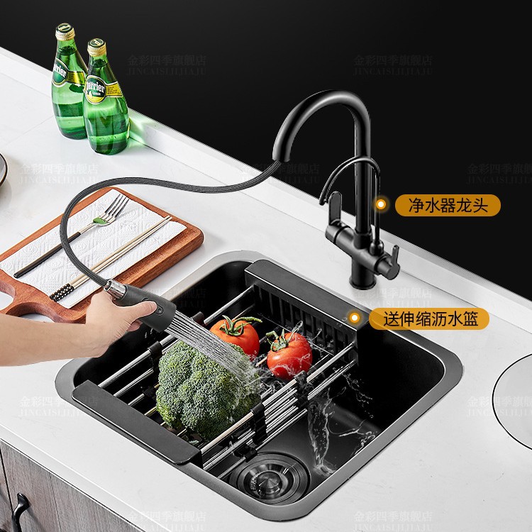 Mesas de madera de alta gama, mesa de comedor, placa de roca retráctil integrada, cocina de inducción con función de fregadero, piso plano de la villa de almacenamiento