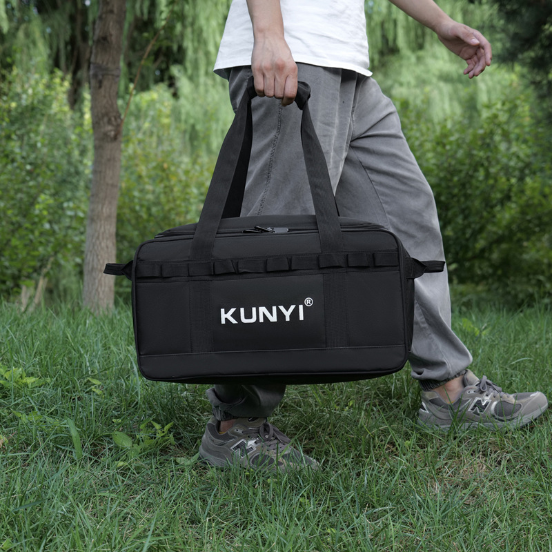 Bolsa táctica de campamento al aire libre multifuncional impermeable de gran capacidad antichoque horno de tarjeta bolsa de almacenamiento de herramientas 900D tela de Oxford