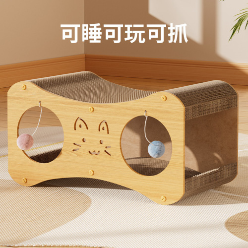 Multi-functional cat scratching board, double-layer cat house, cat nest, cat ball, removable and replaceable inner core, corrugated paper pet supplies