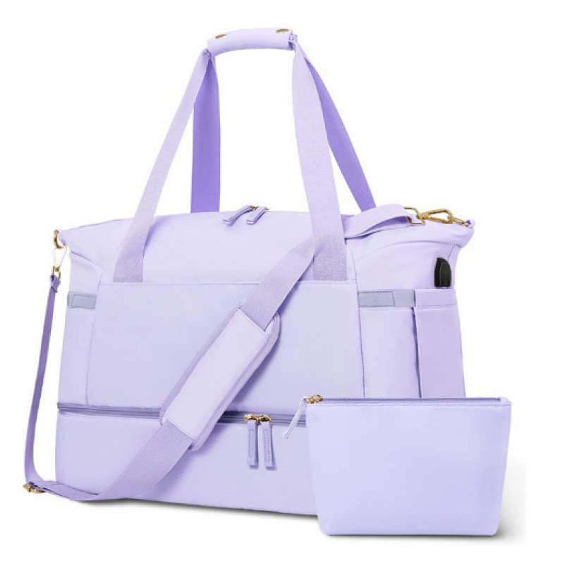 Bolsa de fitness de mujer Amazon en stock con puerto de carga USB bolsa de viaje deportiva, bolsa de yoga