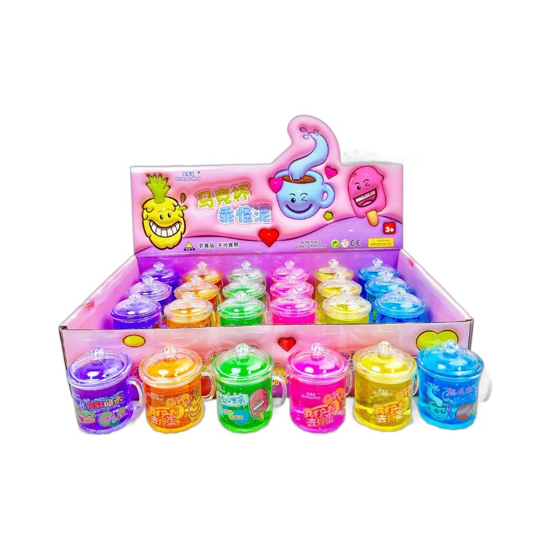 B taza de goma espumante nuevo estiramiento barro de cristal slime no pegajoso juguetes de niños arcilla