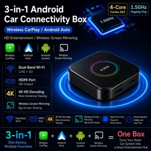 Apple/Android Auto üçün Simsiz Carplay Box, Ağıllı Ekran Proyeksiyası