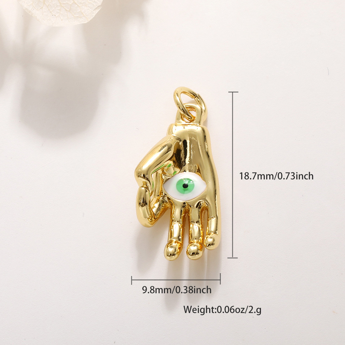 3g Weight Pendant Jewelry Making Type No Chain Chain Material 1 Piece Quantity Daily Occasion Copper Material Hand, Gesture, Antlers Pattern All Seasons Season Unisex Gender Polished Finish Enamel, Plating Design Cute, Vintage Style Style 1 Piece Copper Hand Gesture Antlers Polished Pendant 19