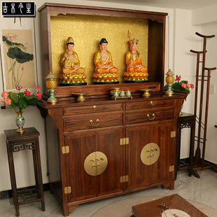 Solid Wood Feeding Table Feeding Cabinet Chinese-style Antique Buddha Table Home Table Fragrant Case God of Wealth Worship Table Buddha Shrine Guanyin God Table
