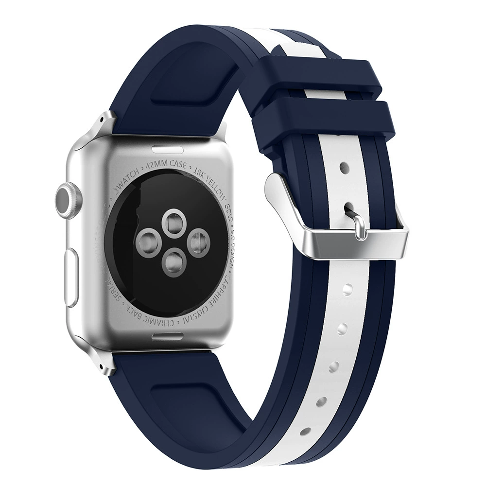 Apple, силиконовый двухцветный ремешок для часов, три цвета
