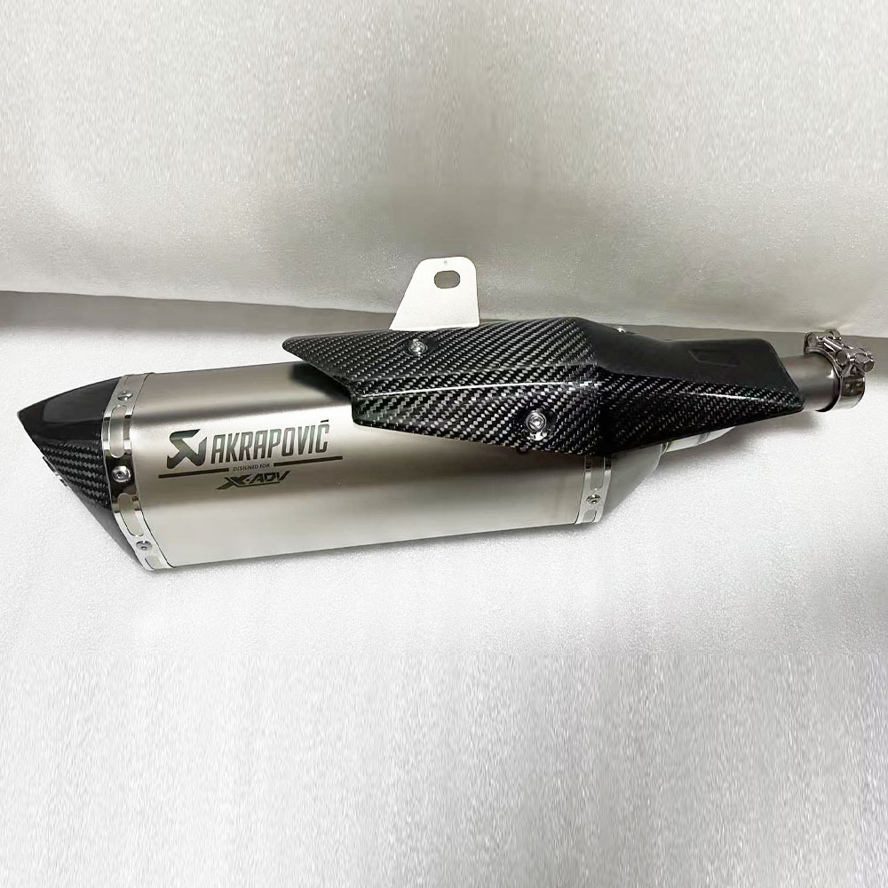 Suitable for Honda Xadv750 Motorcycle Exhaust Pipe Carbon Fiber Stainless Steel, Connects to the Original Exhaust, Non-Destructive Installation
