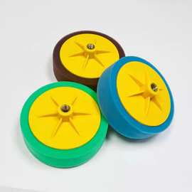 蓝色海绵球带托盘抛光球纯海绵球14螺丝扣150MM抛光机抛光蜡