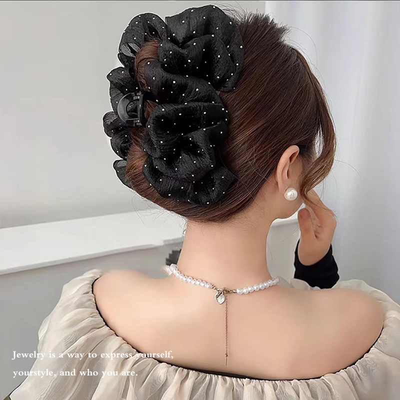 2025 新しい女性用セロハンヘアクリップ、ハイエンドサマーリボンシャーククリップ、ヘアボリュームヘアクリップ、ヘッドバンド|undefined