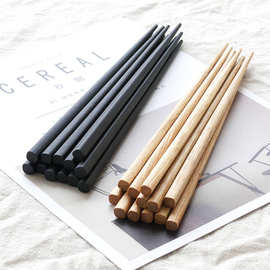 X1AW 10双筷子黑色木筷酒店餐饮专用木质餐具筷子家用木筷子寿司
