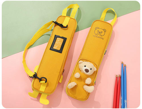 Student Cartoon Drum Mallet Bag Waterproof Logo Word Boys Fashion Drum Kit Mallet Pouch Drum Stick Case Duck Bear Personality