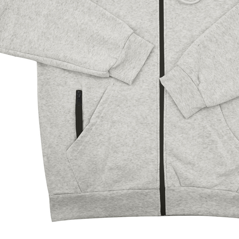 Cross-border E-commerce Autumn Winter Season Solid Color Hooded Fleece Warm Men's Long Sleeve Sweatshirt_voghion.com