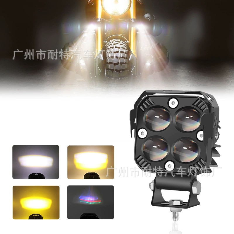 Новый автомобиль RGB рабочий фонарь 4LED 40W Призрачный световой свет модифицированный внедорожный свет инженерный автомобиль вспомогательный свет