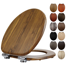 工厂直销密度板木质MDF马桶盖pvc贴皮木纹带缓降