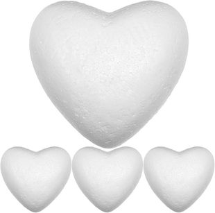 Poly Dragon Foam Heart Foam Mold DIY Handmade Valentine's Day Gift Giving Love White Embryo Foam Model