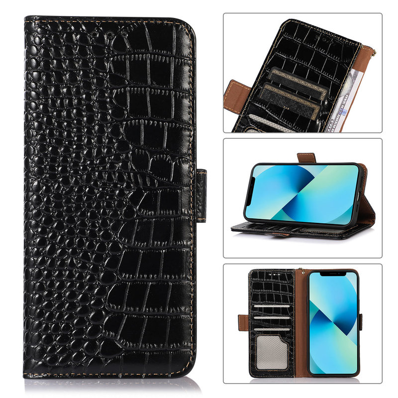 First layer cowhide for Samsung A53 5G mobile phone case A53 crocodile pattern protective cover anti-theft brush full wallet card First layer cowhide for Samsung A53 5G mobile phone case A53 crocodile pattern protective cover anti-theft brush full wallet card