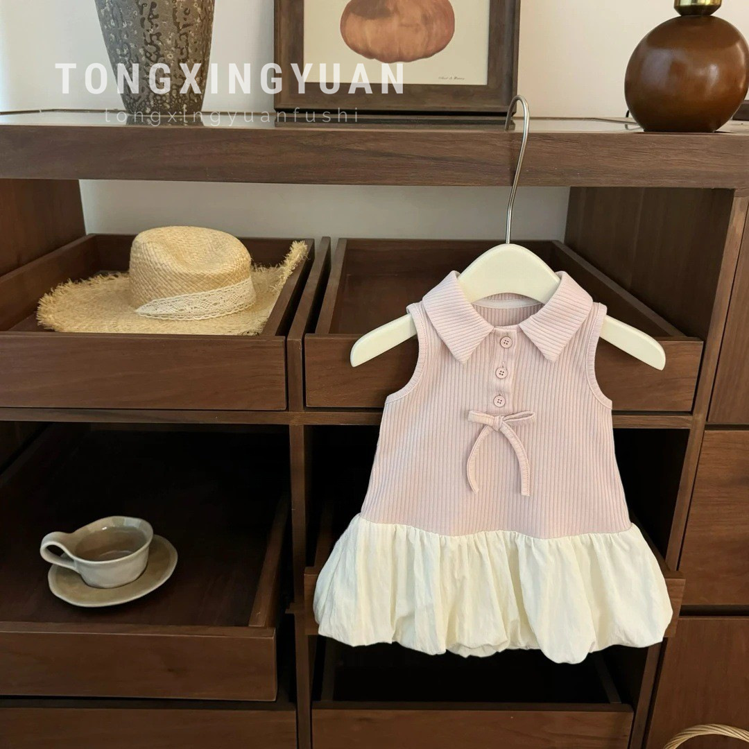 Trendy New Summer Dress for Girls: Children's Polo College Style Vest Dress for Baby Girls and Princess Dresses