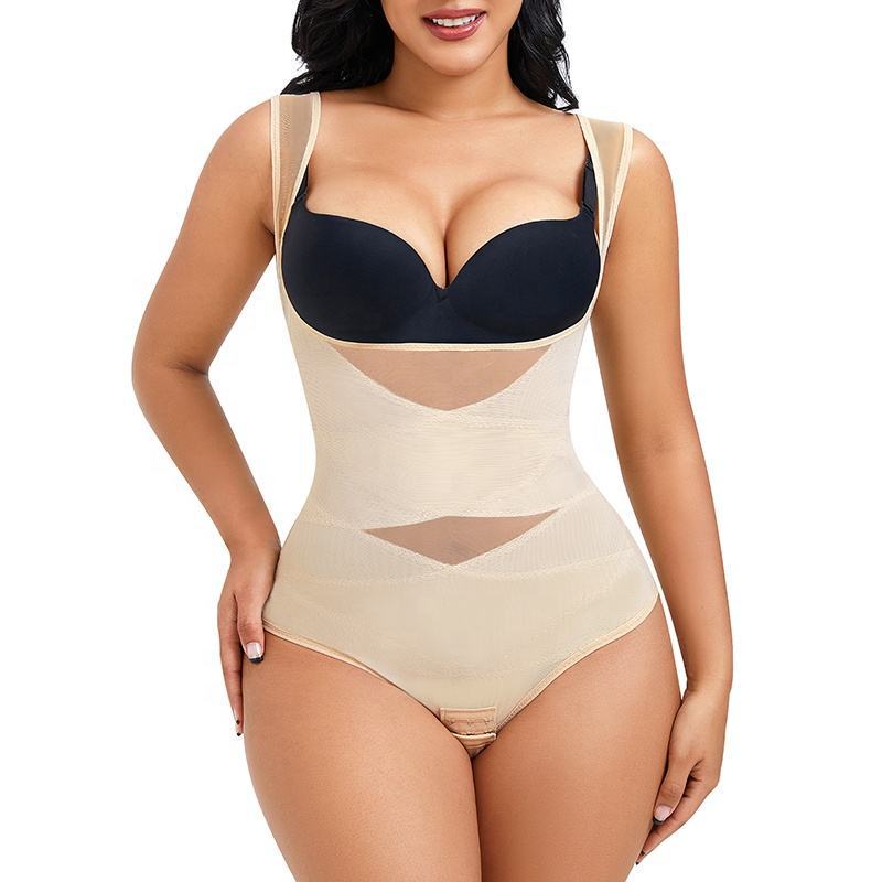 Cross-Border Hot-Selling Women's Body-Shaping Bodysuit, Breast-Supporting and Tummy-Tightening Bodysuit, Openable Thong Bodysuit, Close-Fitting Underwear