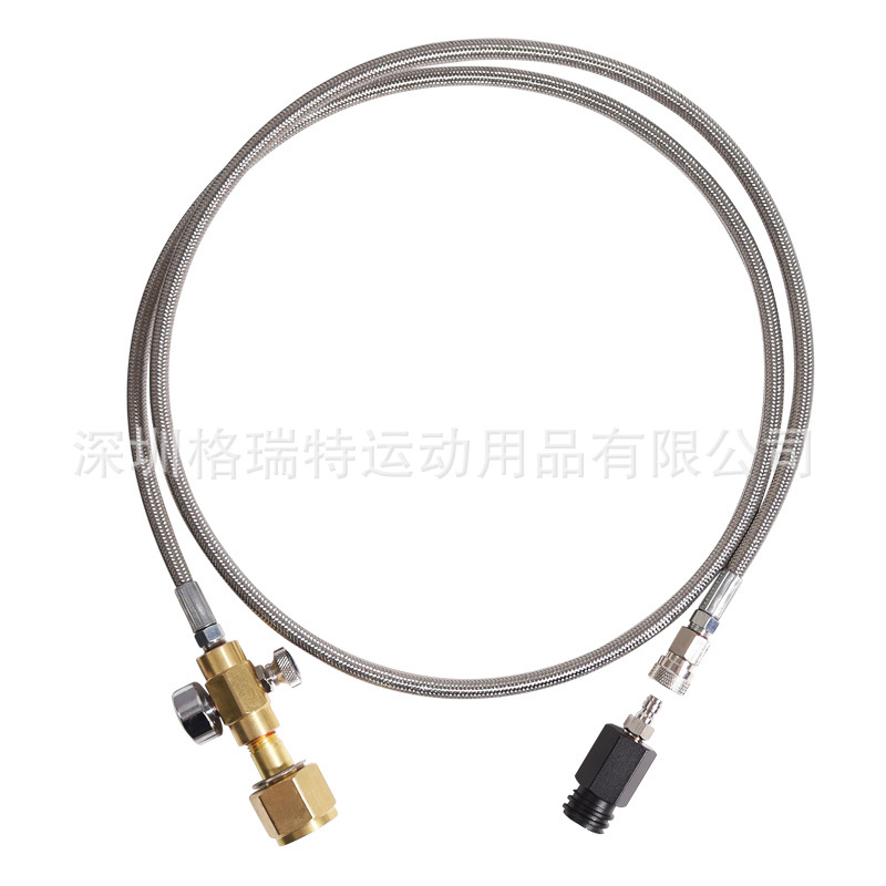 新版升级款sodastream充气连接管苏打水机接大型CO2气瓶CGA320