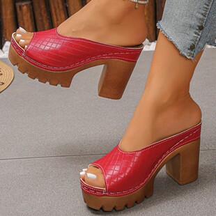 Chunky Heel Sandals�ָ�����~����ϚW���L�͹Ÿ�y�ָ���ЬŮ