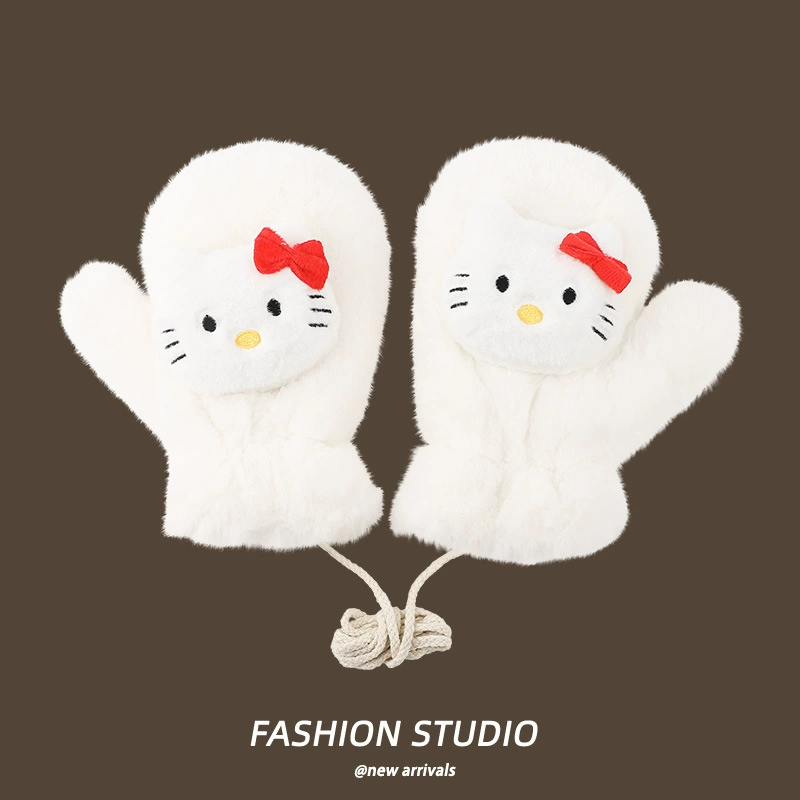 High quality gloves, winter velvet keep warm set for elementary school students