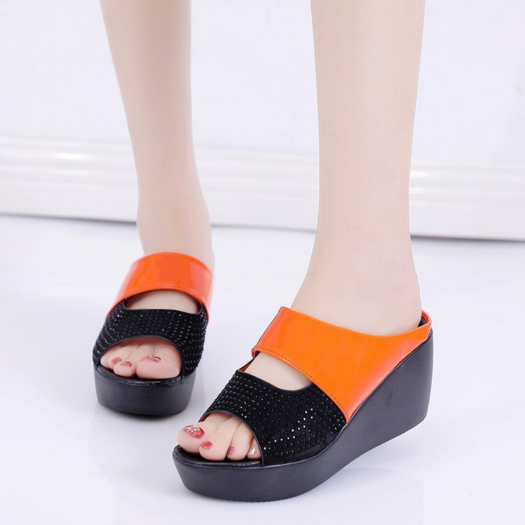 fashionable sandals wedge heel platform