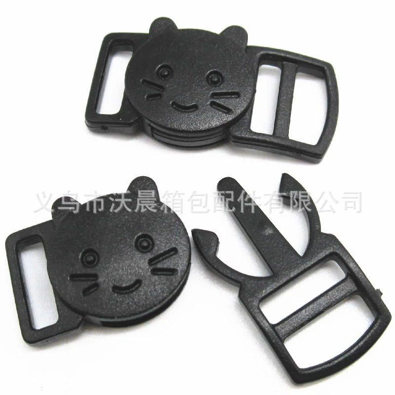 Hot sale 1CM pet belt buckle, cat buckle, pet small buckle, cat face buckle, pet collar buckle