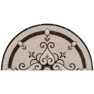 Luz de estilo europeo alfombra de puerta de lujo hogar dormitorio puerta de entrada alfombra semicírculo pie estera antideslizante estera de la puerta