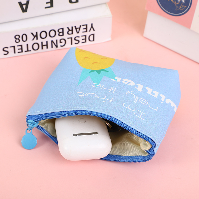 Estilo coreano fresco dibujos animados cremallera monedero corto cartera chica corazón lindo estudiante portátil caso clave