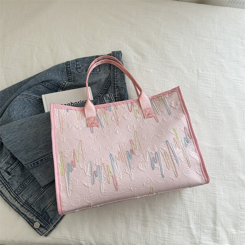 Bolsa de tela de gran capacidad para mujeres 2024 bolsas de compras de mano de dibujos animados japoneses bolsas de viaje bolsas de mamá