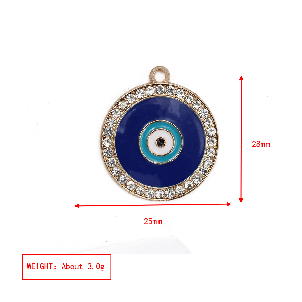 5 Piezas/Paquete Cobre Diamantes De Imitación Ojo Del Diablo Colgante display picture 5